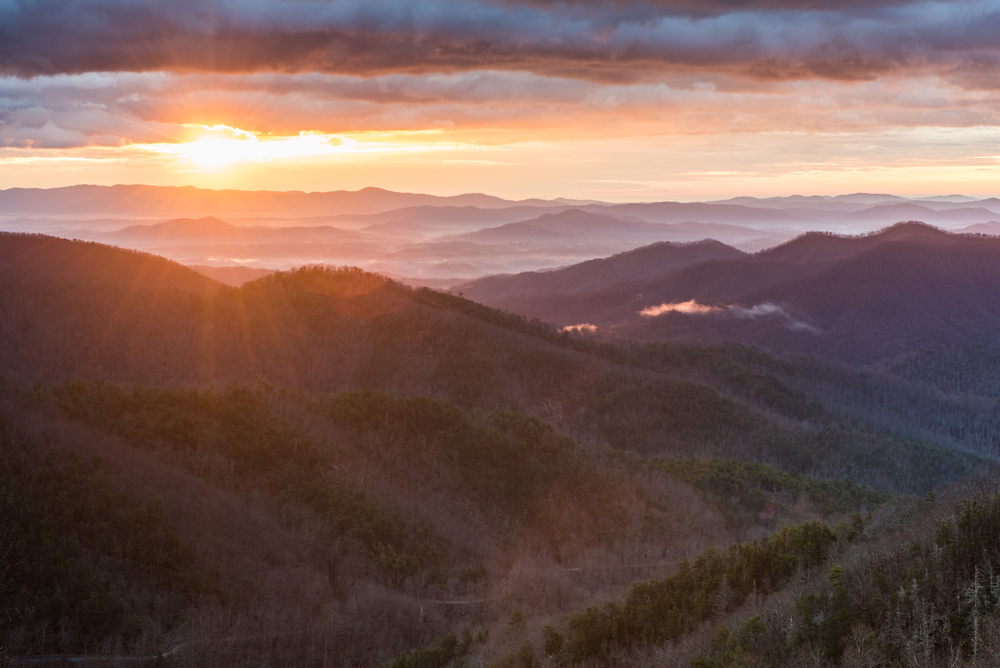 smoky mountain sunrise