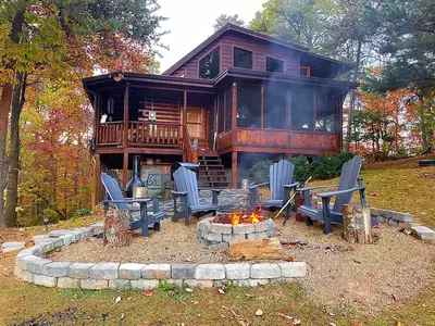 sevierville cabin with firepit