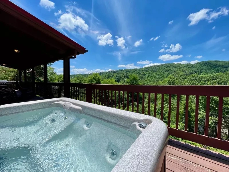 sevierville cabins with hot tubs and mountain views